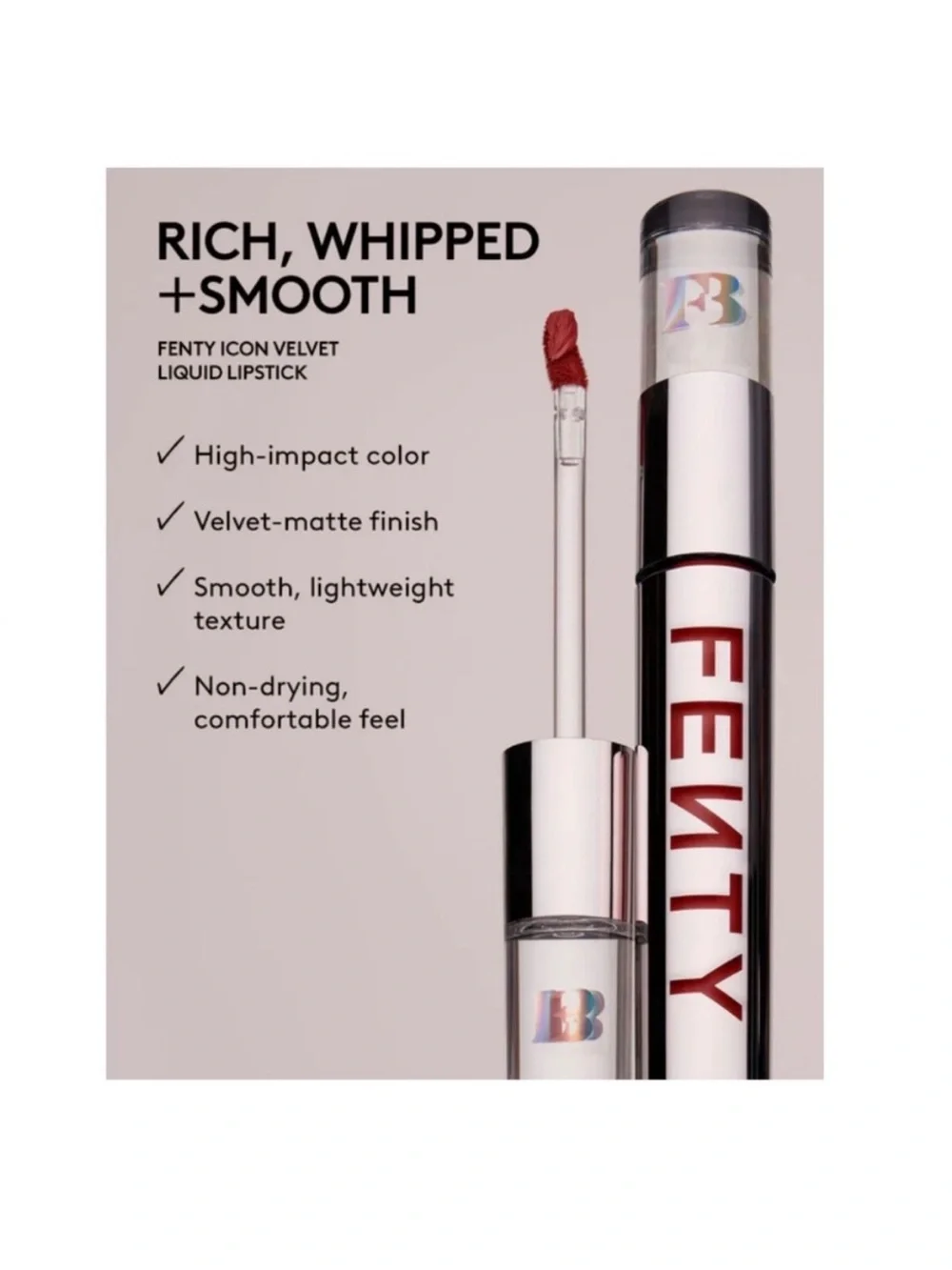 FENTY ICON  by Rihanna  Velvet Liquid Lipstick, H.B.I.C. - 02